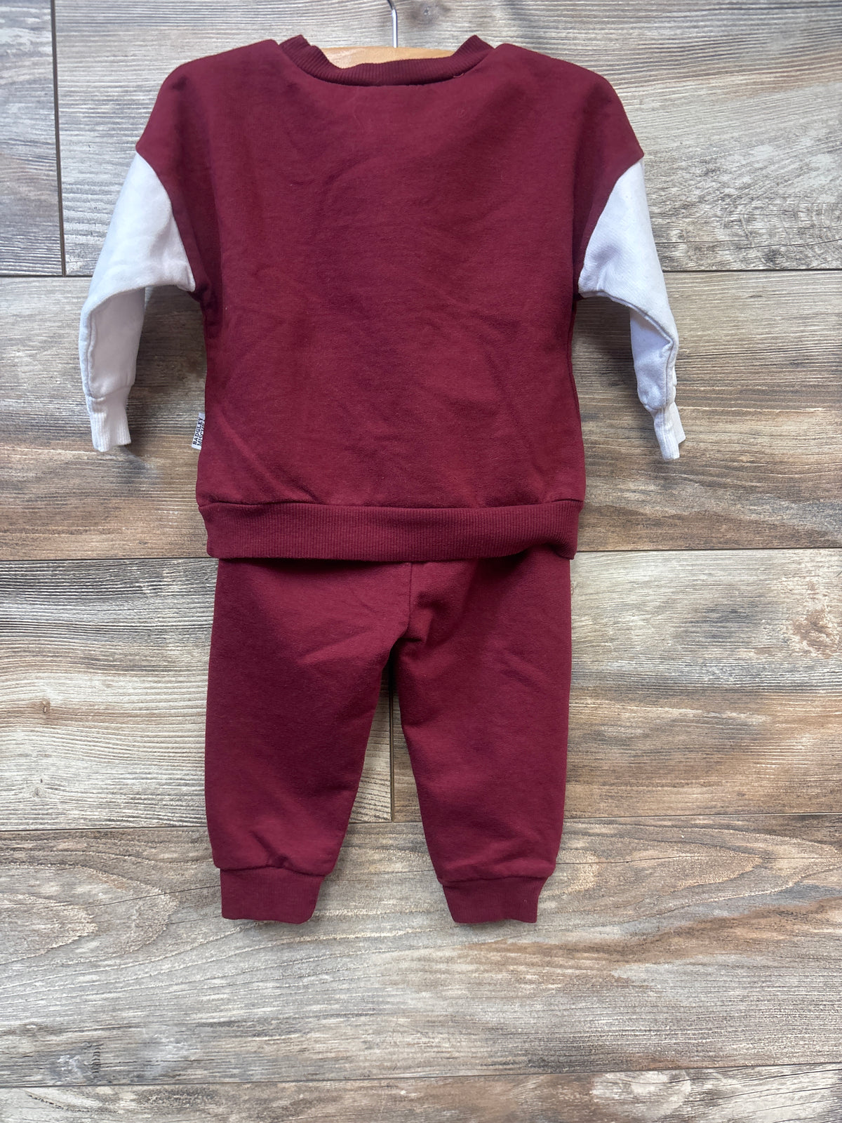 Badgley Mischka 2pc Pullover Sweatshirt & Pants Set Red sz 12-18m