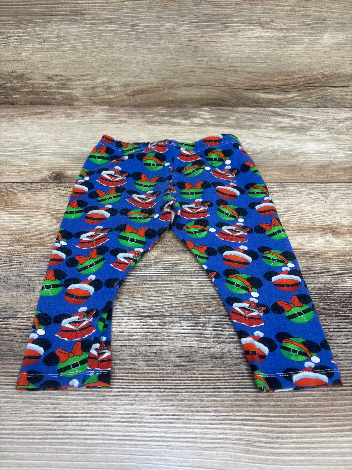 Minnie Mouse Christmas Leggings Blue sz 6-9m
