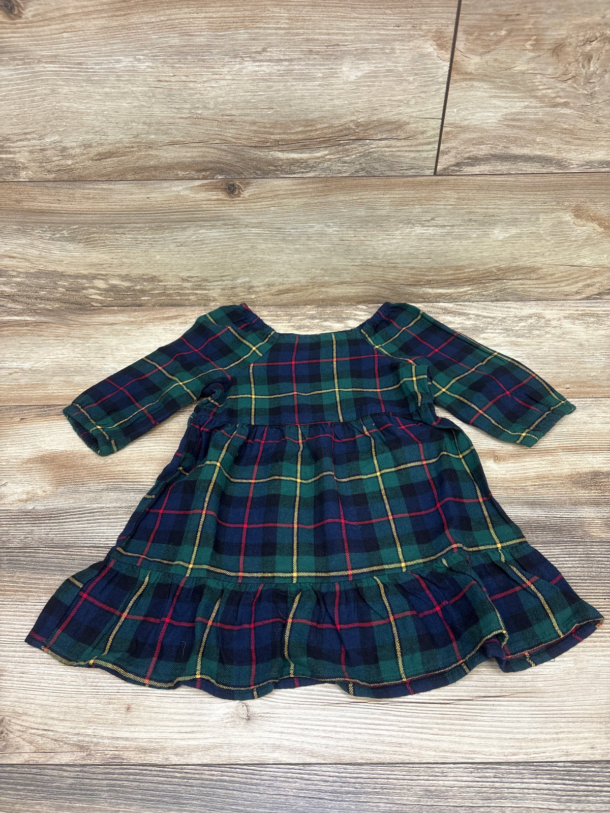 NEW Children's Place Plaid Holiday Dress Green sz 3T