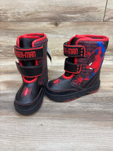 NEW Marvel Spider-Man Light-Up Winter Snow Boots Black sz 10c