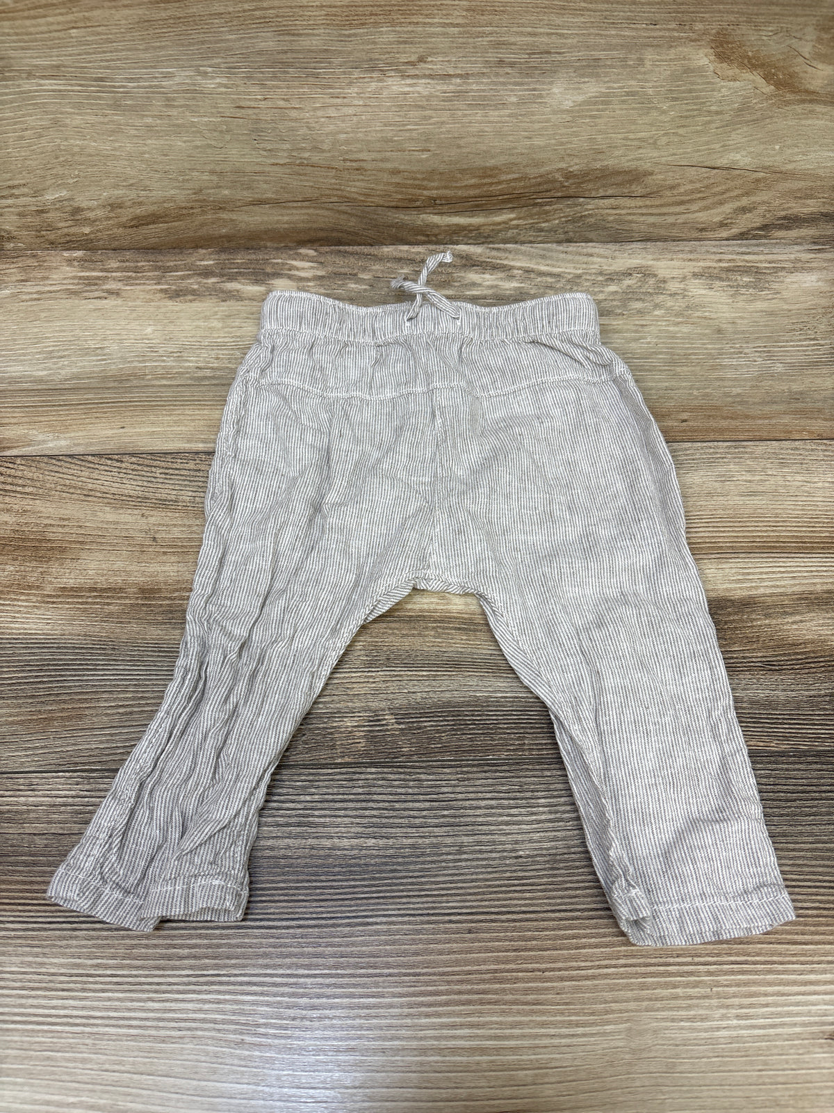 H&M Striped Linen-Blend Pants Beige sz 6m