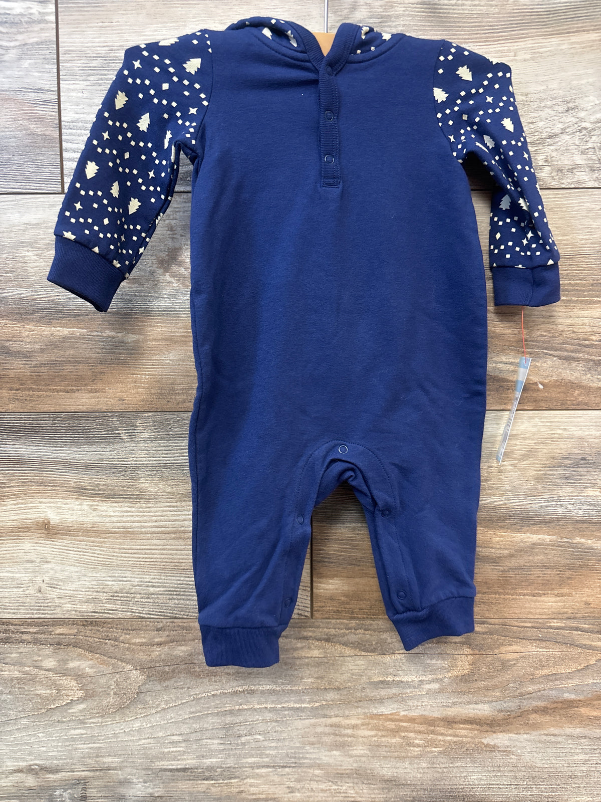 NEW Cat & Jack Tree Print Hooded Coverall Blue sz 0-3m