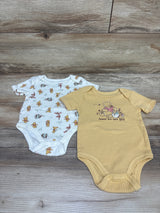 Disney Baby 2pk Winnie The Pooh Bodysuits Yellow sz 12m