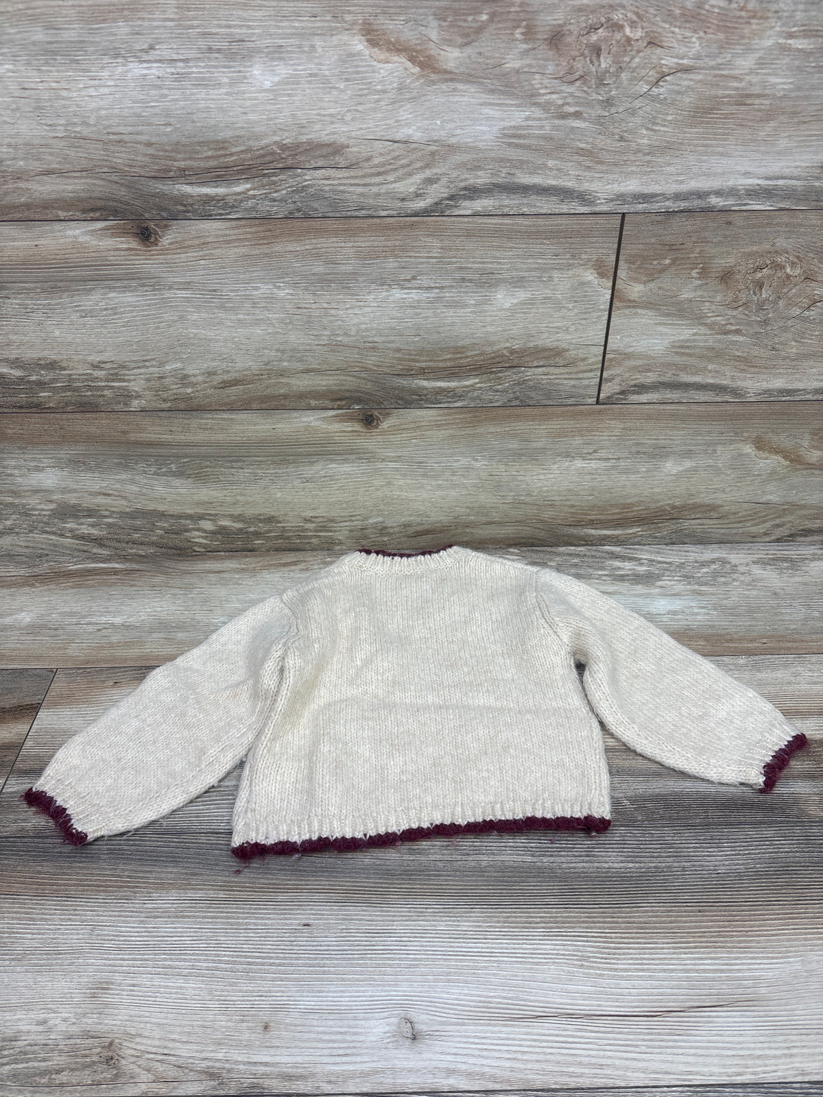 Zara Knit Christmas Sweater Beige sz 3T