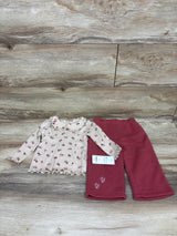 NEW Carter's 2pc Ribbed Long Sleeve Shirt & Joggers Set Beige sz 12m