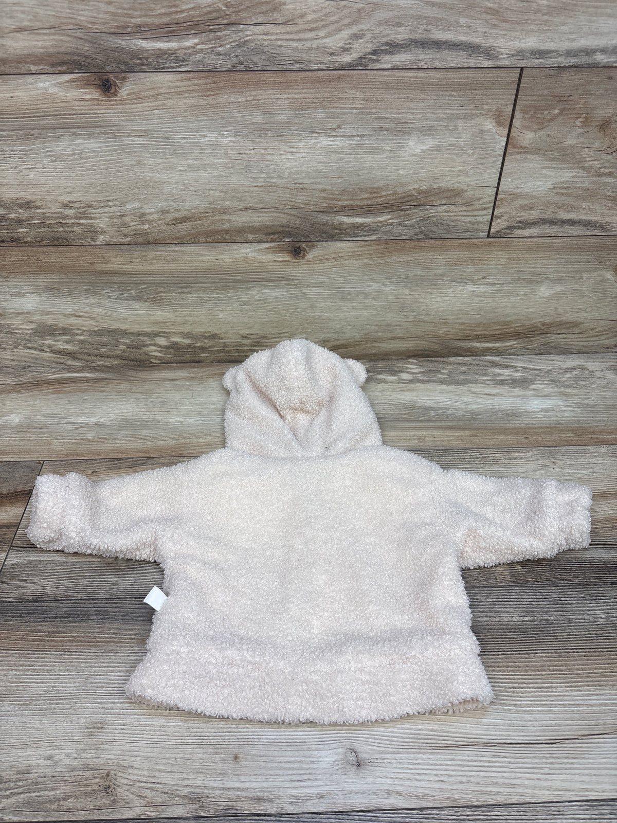 Teddy Fur Hooded Full-Zip Jacket Ivory sz 6m