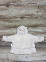 Teddy Fur Hooded Full-Zip Jacket Ivory sz 6m