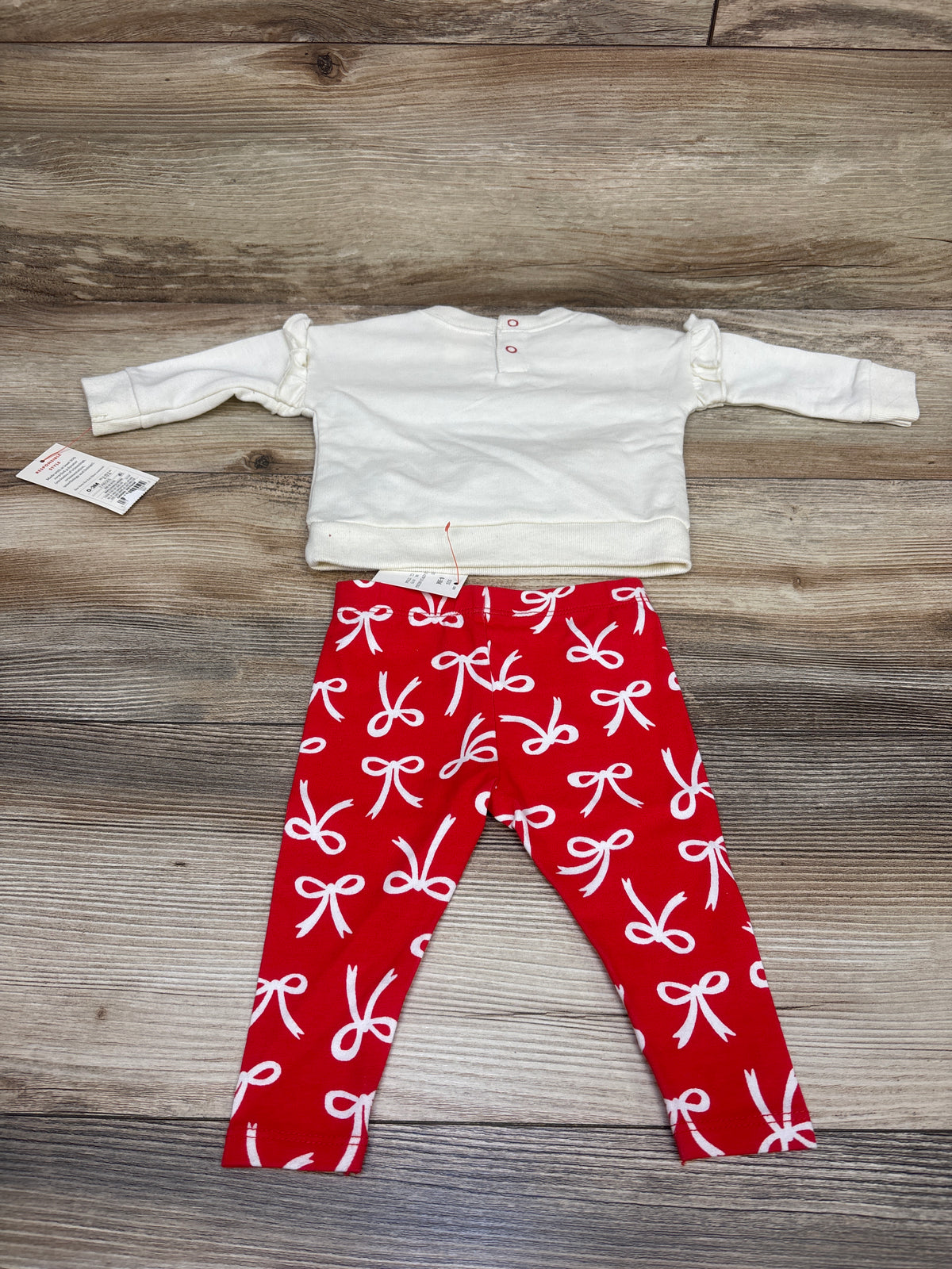 NEW Cat & Jack 2pc Reindeer Sweatshirt & Pants Set Beige sz 0-3m