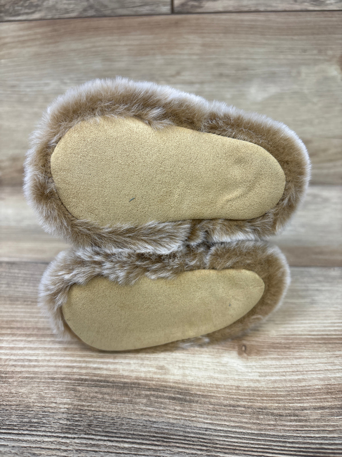Rising Star Faux Fur Booties Brown sz 3-6m