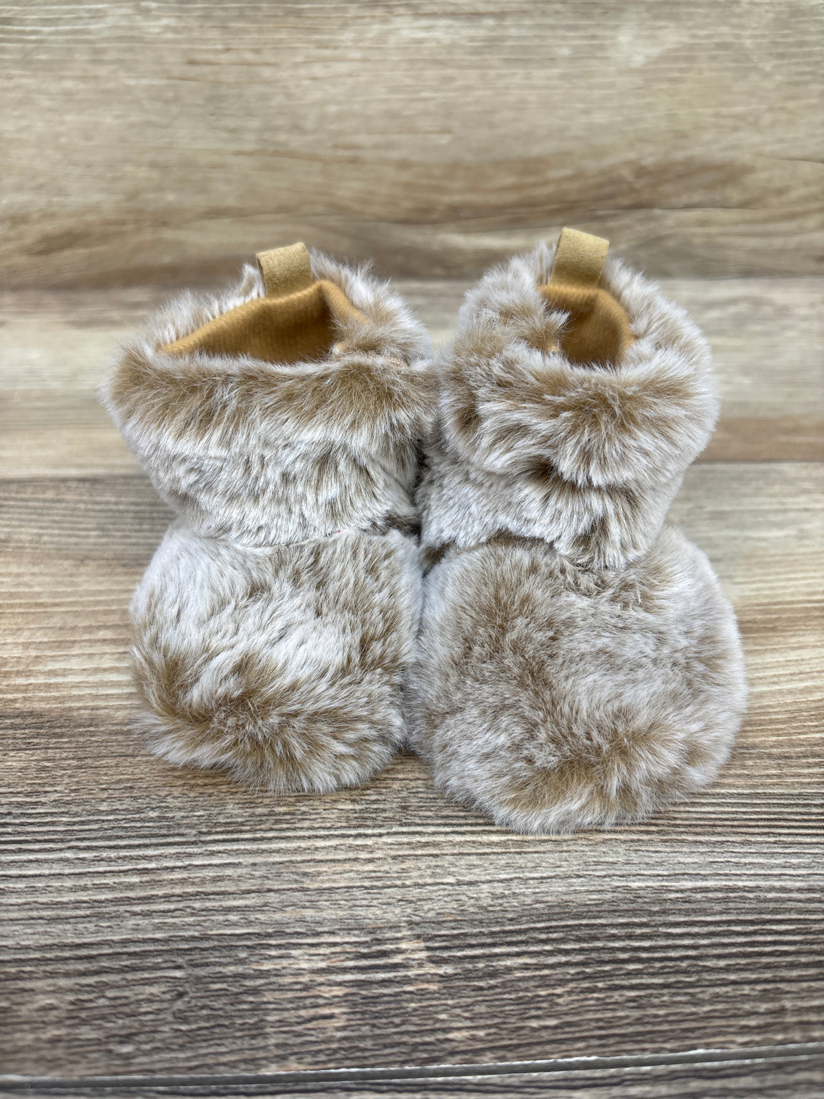 Rising Star Faux Fur Booties Brown sz 3-6m