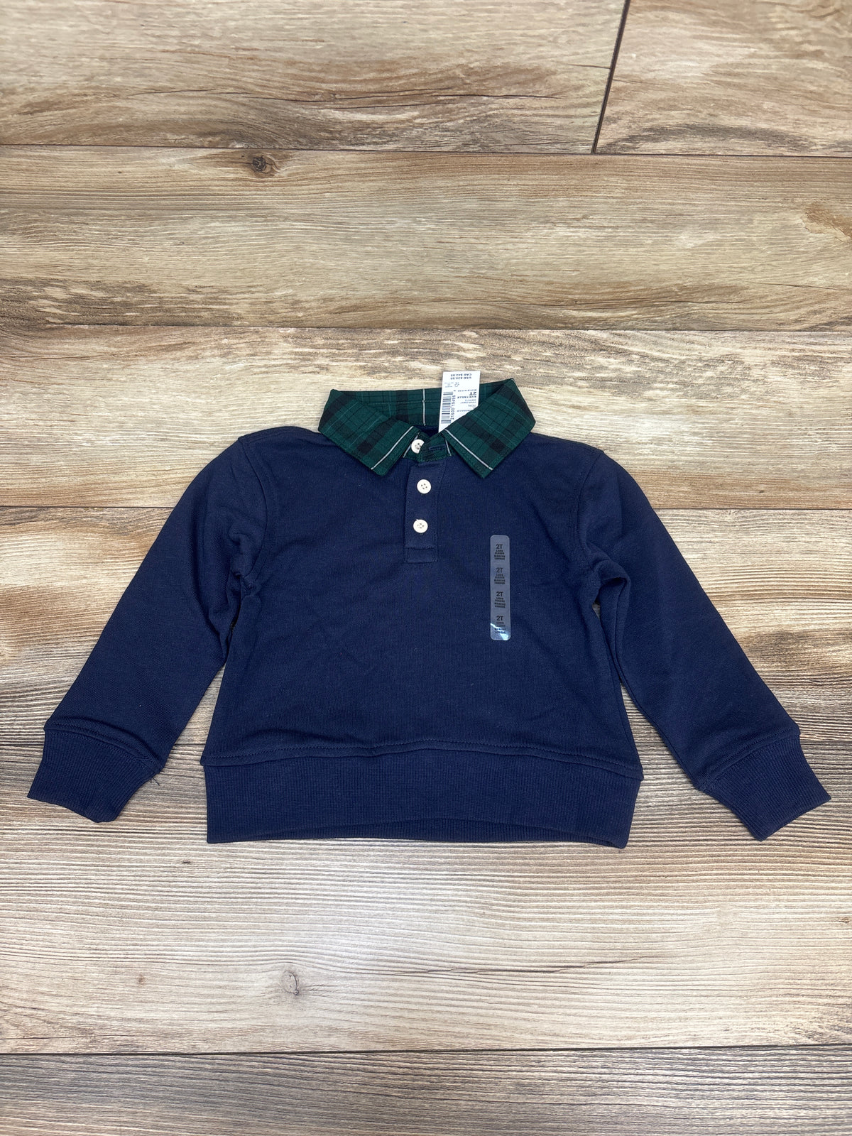 NEW Children's Place Long Sleeve Polo Shirt Navy sz 2T