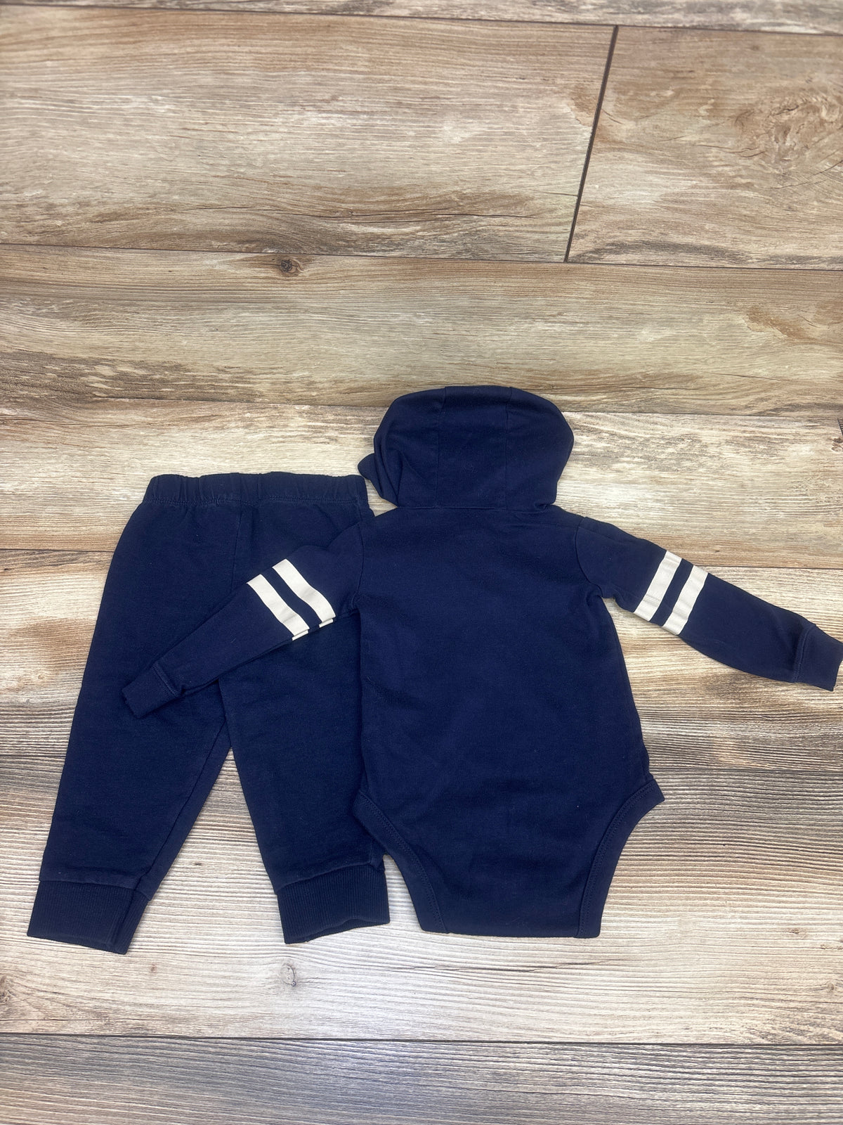 Carter's 2pc Hooded Bodysuit & Pants Set Navy sz 12m