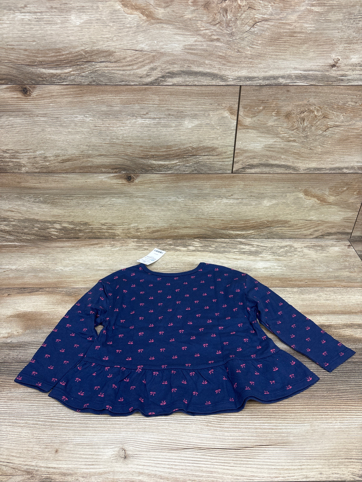 NEW Carter's Long Sleeve Peplum Top Navy sz 2T