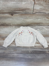 Tahari Embroidered Knit Sweater Beige sz 12m