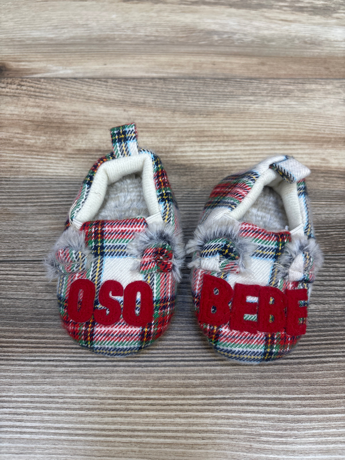 Dearfoams Bebe Oso Slippers Red sz 3c