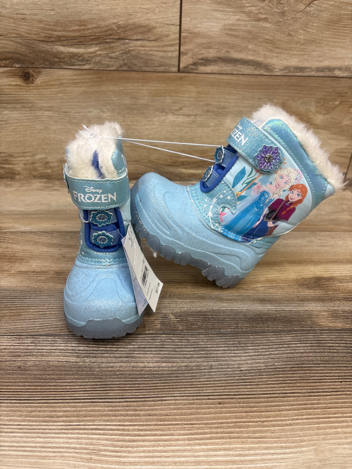 NEW Disney Frozen Light-Up Winter Snow Boots Blue sz 6c