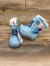 NEW Disney Frozen Light-Up Winter Snow Boots Blue sz 6c