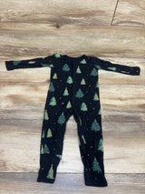 Kyte Baby Bamboo Footless Christmas Tree Snap Sleeper in Black sz 18-24m