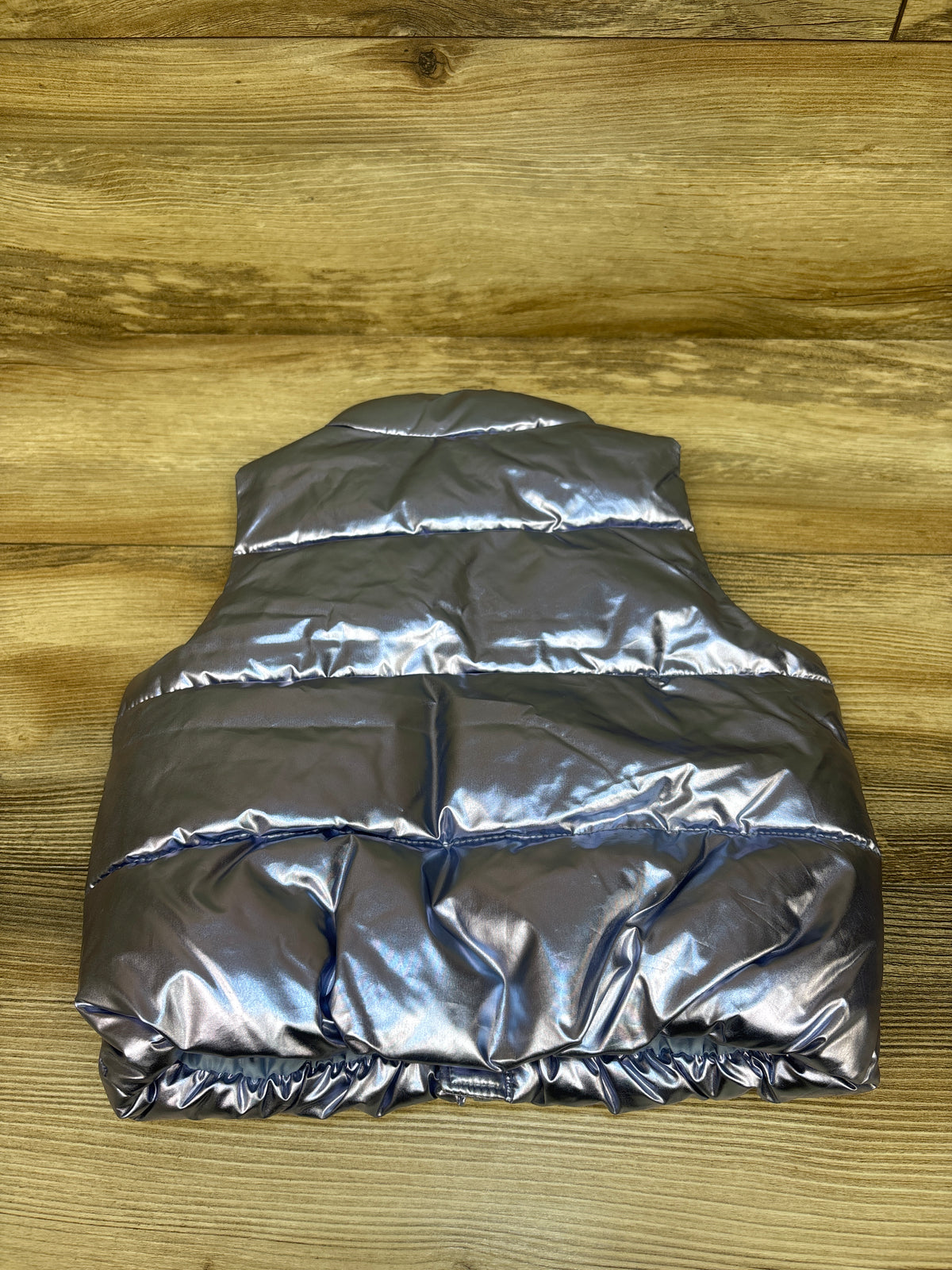Old Navy Metallic Puffer Vest Blue sz 2T