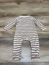 Nordstrom Striped Henley Coverall Tan sz 9m