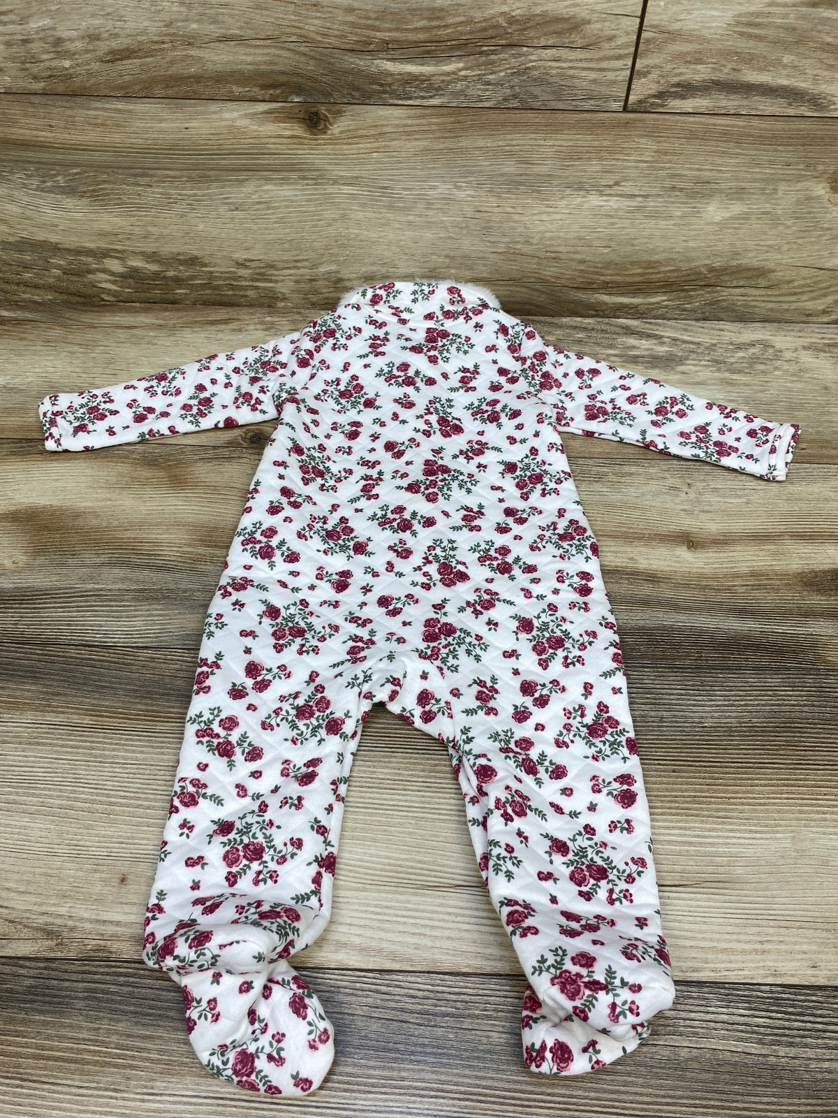 Tahari Quilted Fur Collar Coverall White sz 6-9m
