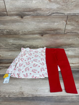 NEW Cat & Jack 2pc Reindeer Top & Leggings Set Cream sz 3T