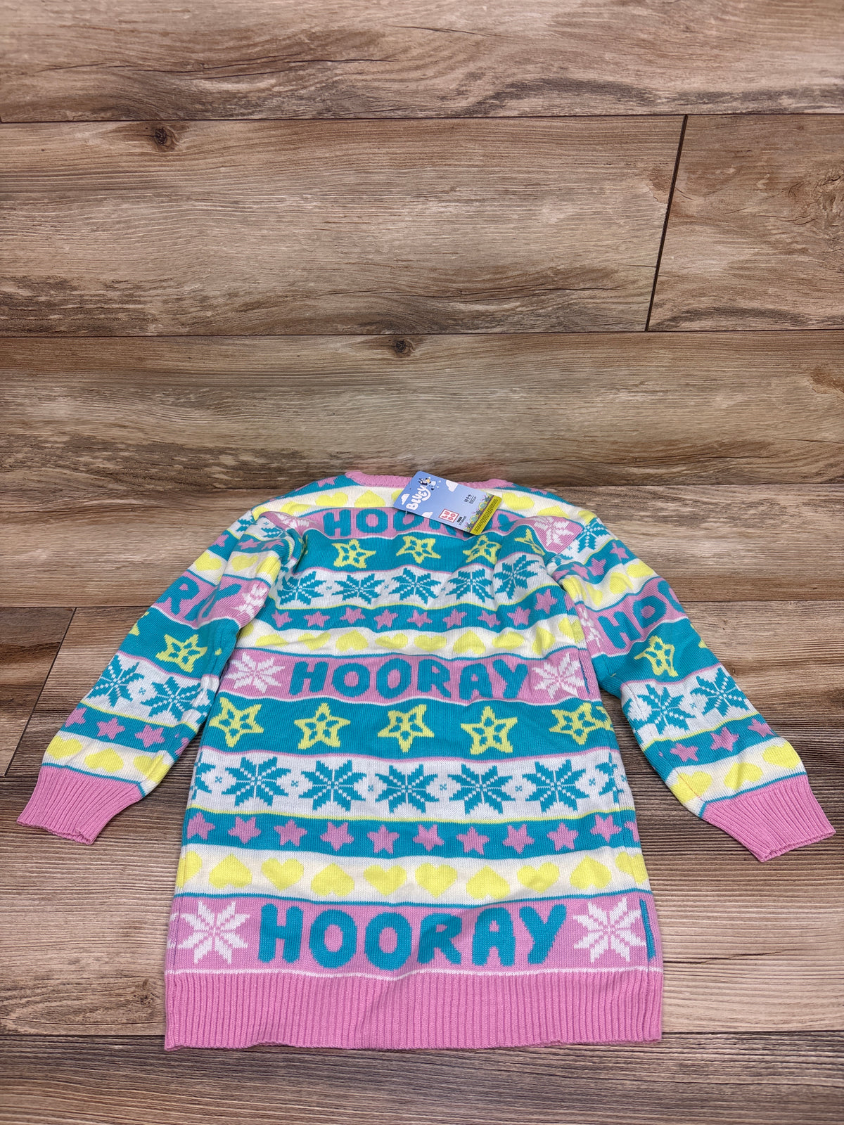NEW Bluey Knit Holiday Sweater Dress Pink sz 5T