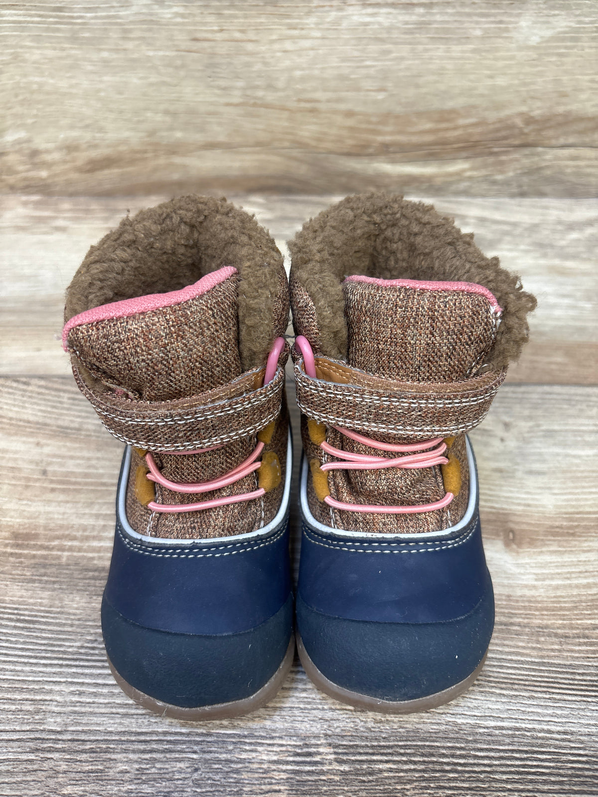 See Kai Run Abby Waterproof Insulated Boots Navy/Brown sz 6c