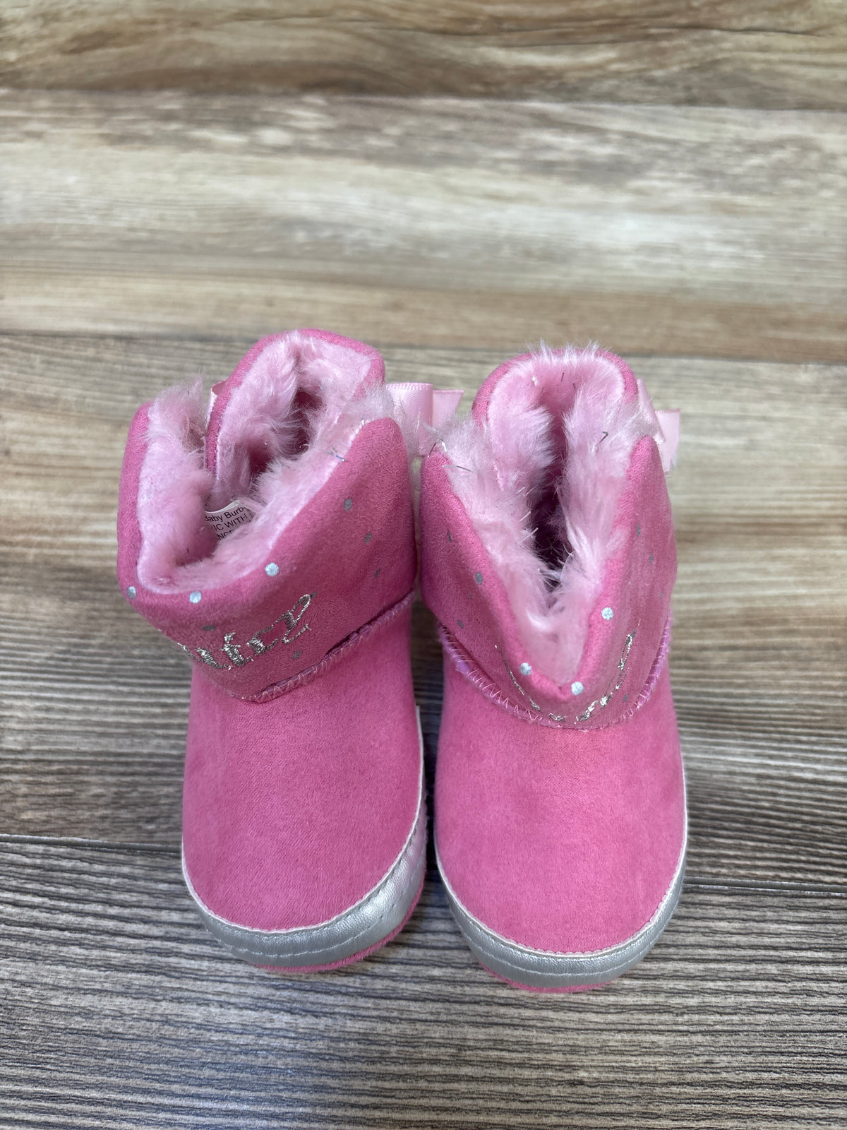 Juicy Couture Baby Burbank Crib Boots Pink sz 2c
