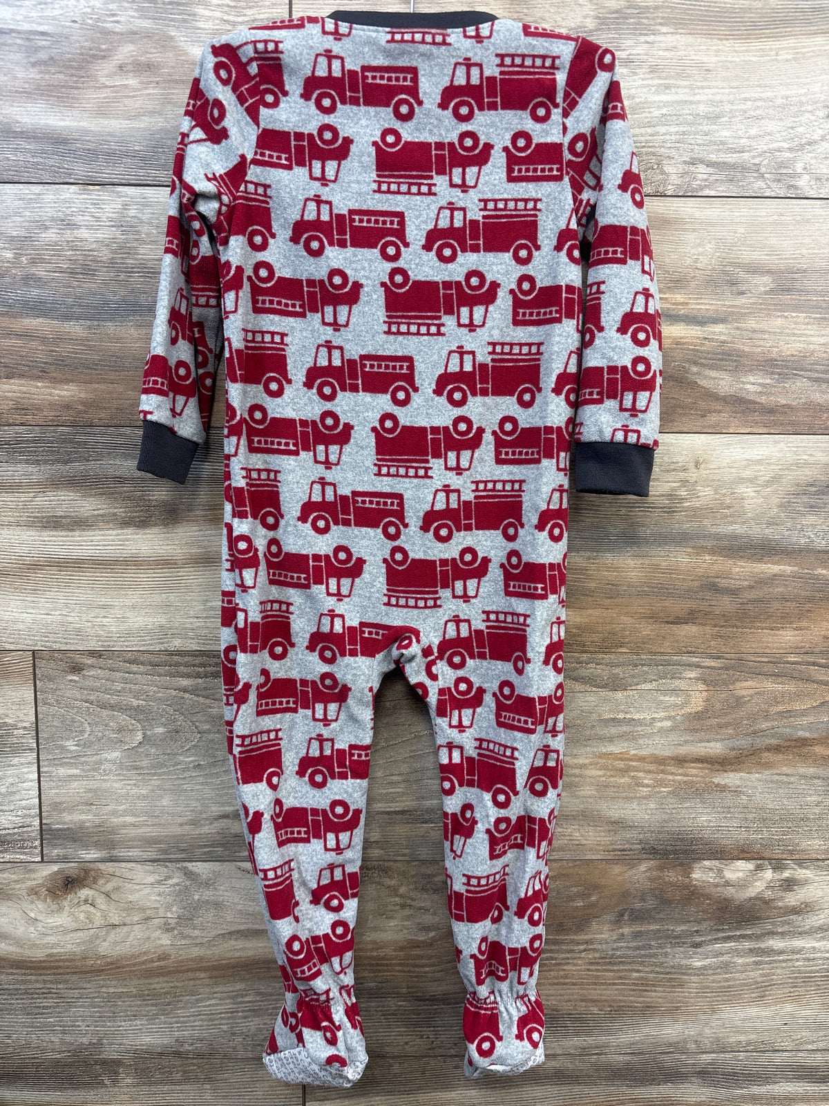 Carter's Firetruck Blanket Sleeper Grey sz 3T