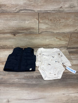 NEW Carter's 2pc Vest & Bodysuit Set Beige sz 6m