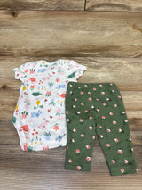 Carter's 2pc Bodysuit & Pants White sz 3m