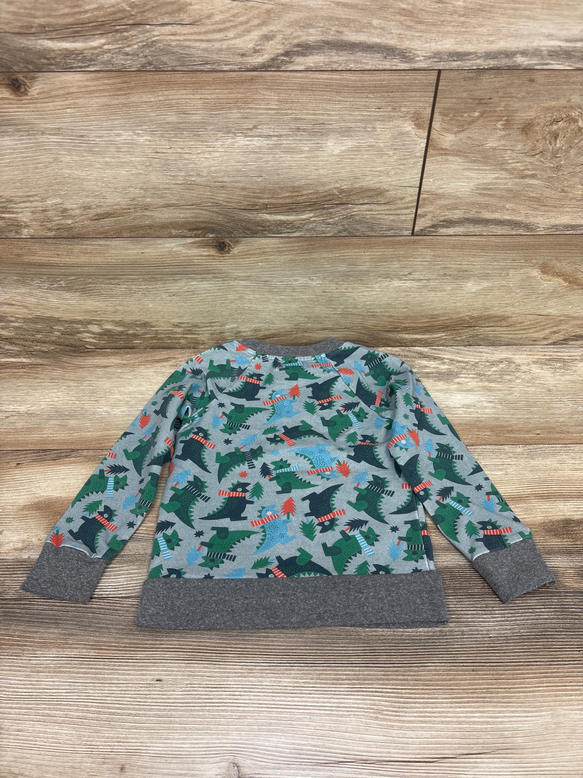 Miki Miette Iggy Dino Holiday Pullover Sweatshirt Green sz 4T
