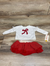 NEW Cat & Jack 2pc Best Gift Ever Sweatshirt & Tutu Set White sz 0-3m