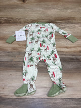 NEW Burt's Bees Baby Island Holiday Sleeper Green sz 0-3m
