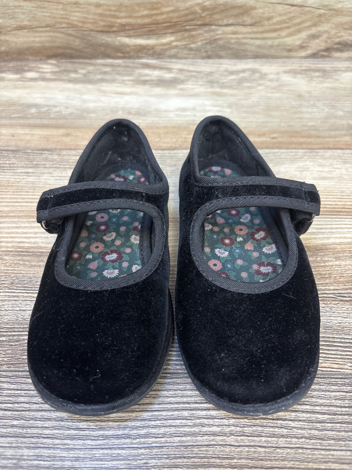 Zara Velvet Mary Jane Flats Black sz 9/10c