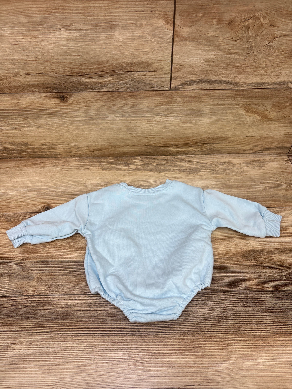 Cloud Print Sweatshirt Bubble Romper Blue sz 3-6m