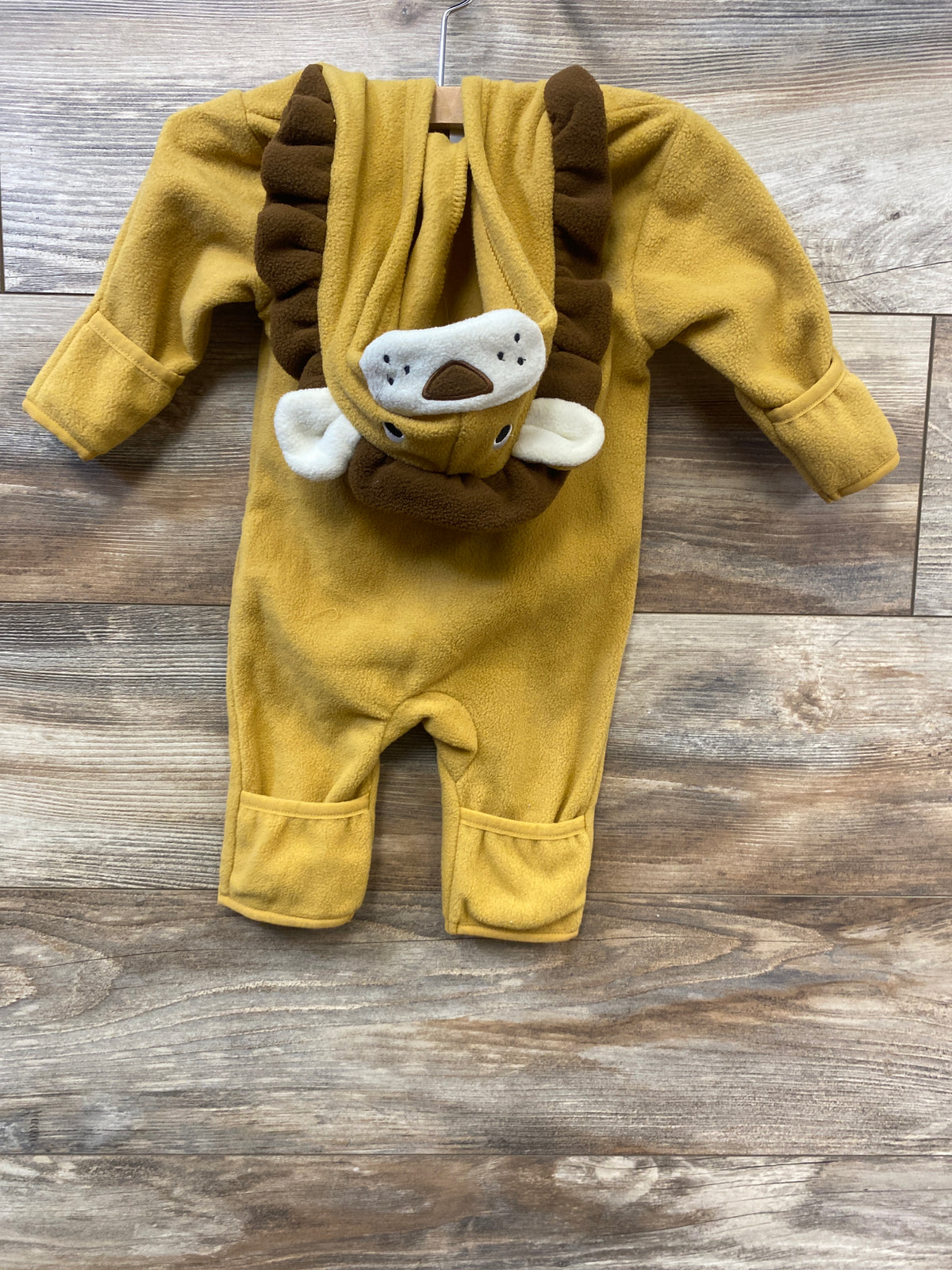 Cuddle Club Fleece Hooded Lion Bunting Tan sz 0-3m