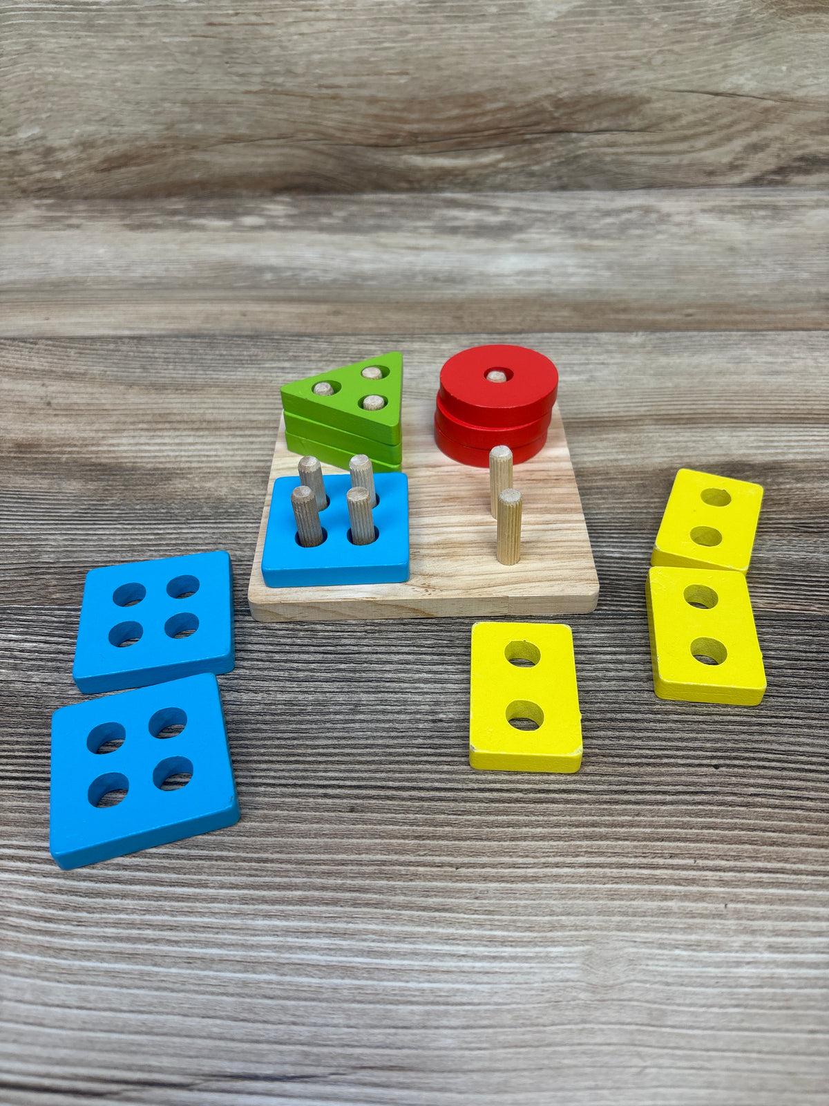 Little Elephant Wooden Geometric Shape Stacker