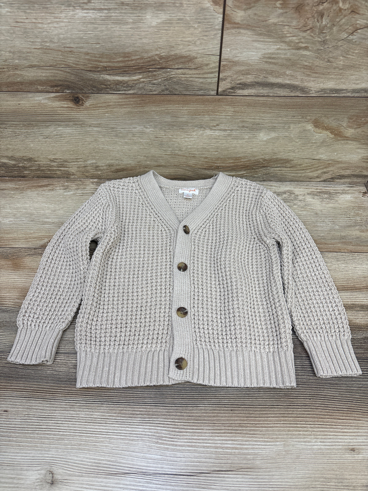 Cat & Jack Knit Button-Up Cardigan Beige sz 3T