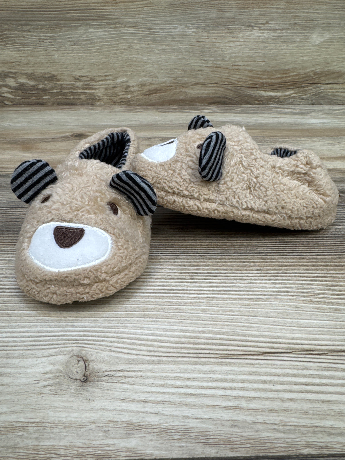 Csfry Sherpa Bear Slippers Beige sz 6/7c