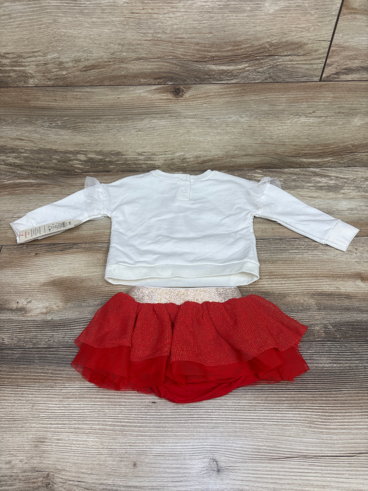 NEW Cat & Jack 2pc Best Gift Ever Sweatshirt & Tutu Set White sz 0-3m