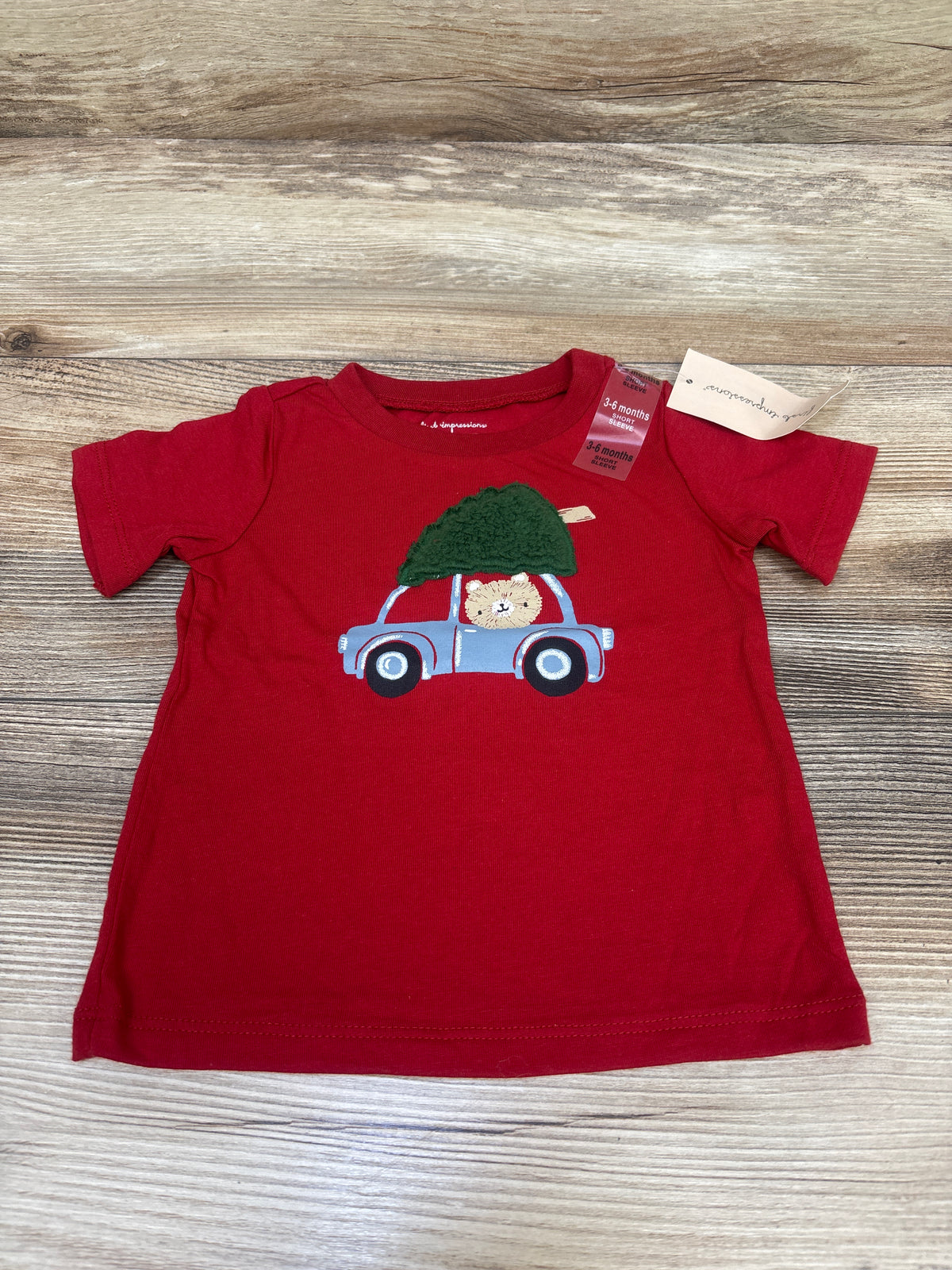 NEW First Impressions Christmas Tree Shirt Red sz 3-6m