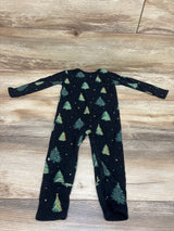 Kyte Baby Bamboo Footless Christmas Tree Snap Sleeper in Black sz 18-24m