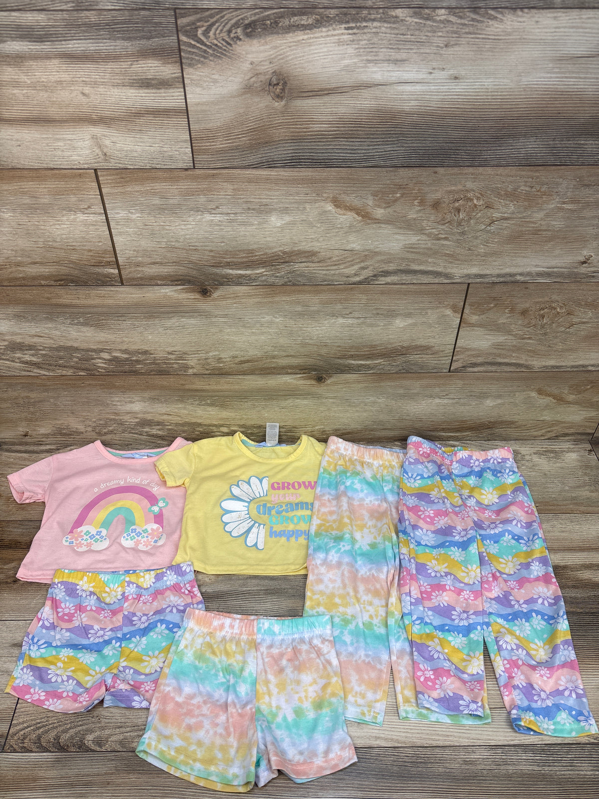 Dots & Dreams 6pc Pajama Set Pink sz 2T