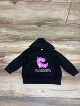 Sassasaurus Pullover Hooded Sweatshirt Black sz 12m