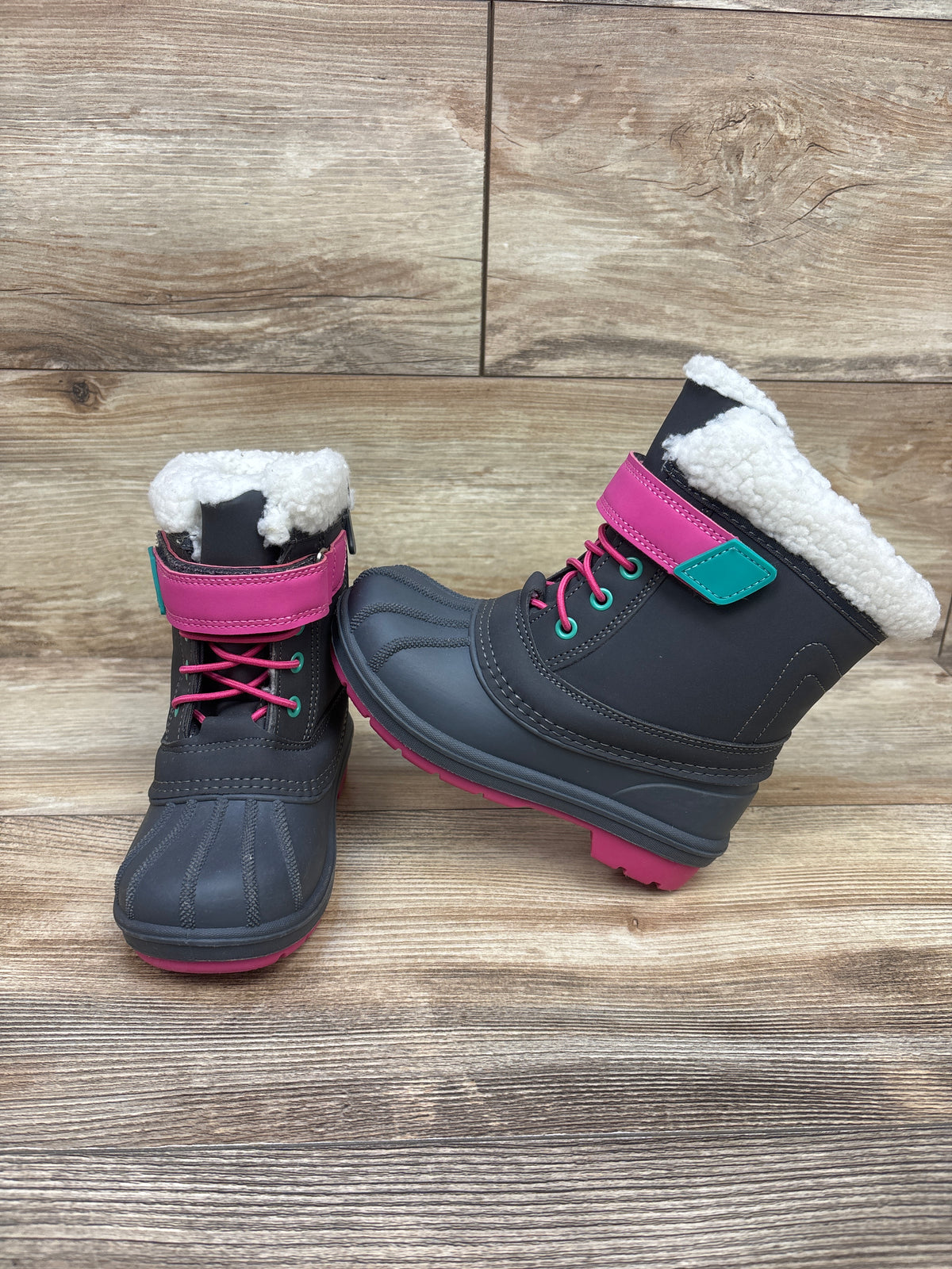 Cat & Jack Journey Winter Snow Boots Grey sz 10c