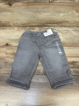 NEW Oshkosh Cozy Lined Denim Drawstring Jeans Grey sz 12m