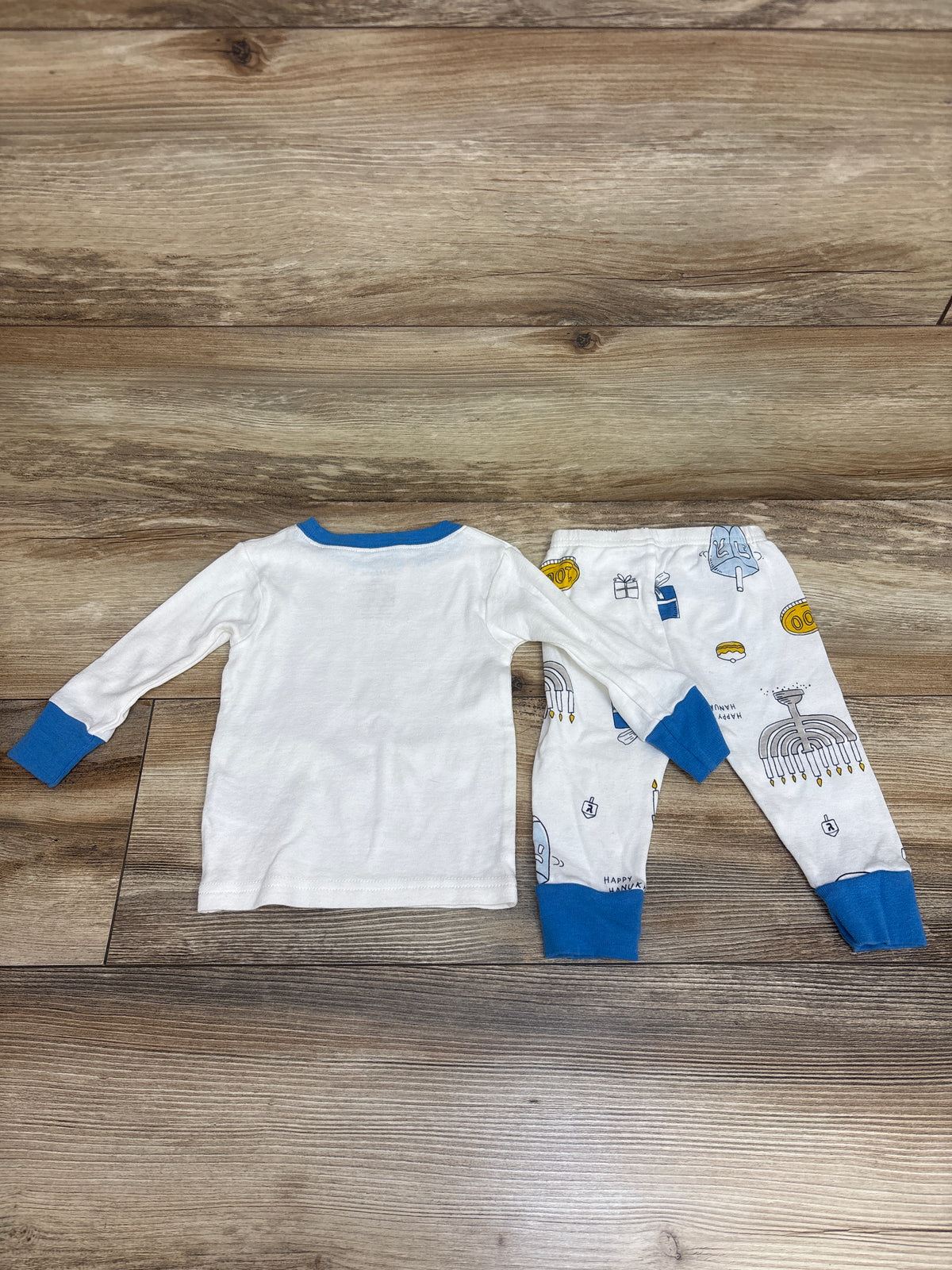 Carter's 2pc Happy Hanukkah Pajama Set White sz 6m