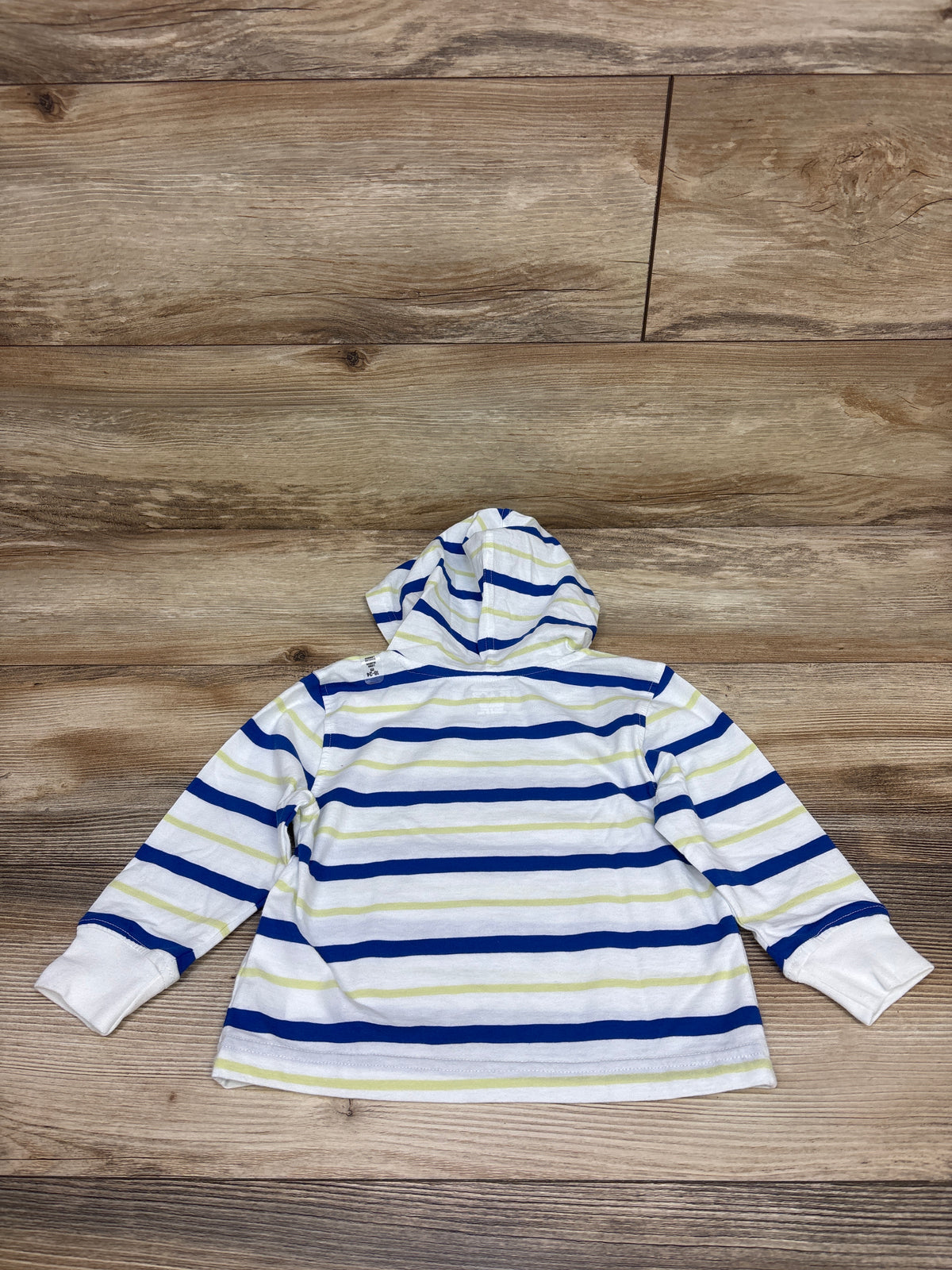 NEW Children's Place Striped Hooded Shirt White sz 18-24m